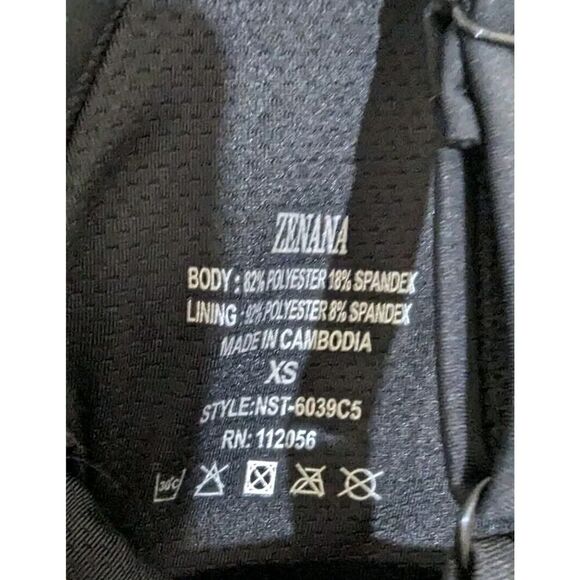 5/$20 Zenana Women's Padded Sport Bra Black Size XS NWT H - Picture 4 of 4